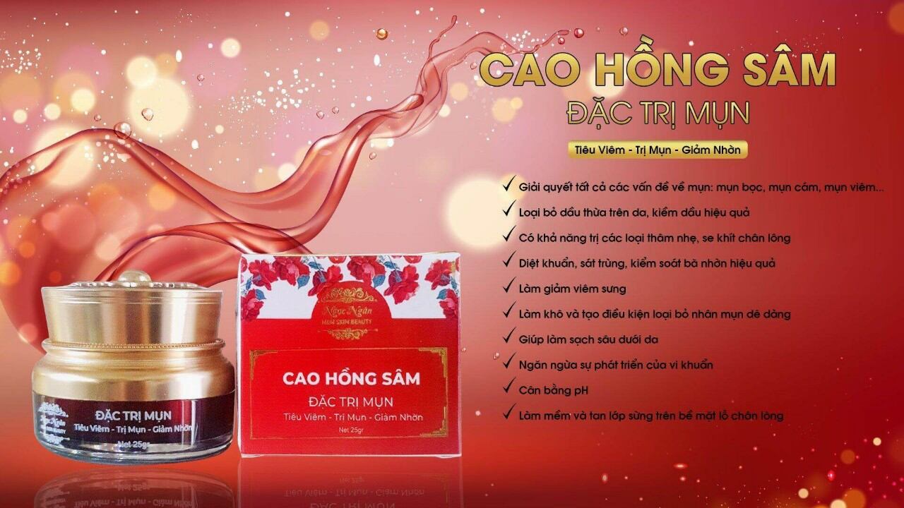 KEM CAO MỤN HỒNG SÂM