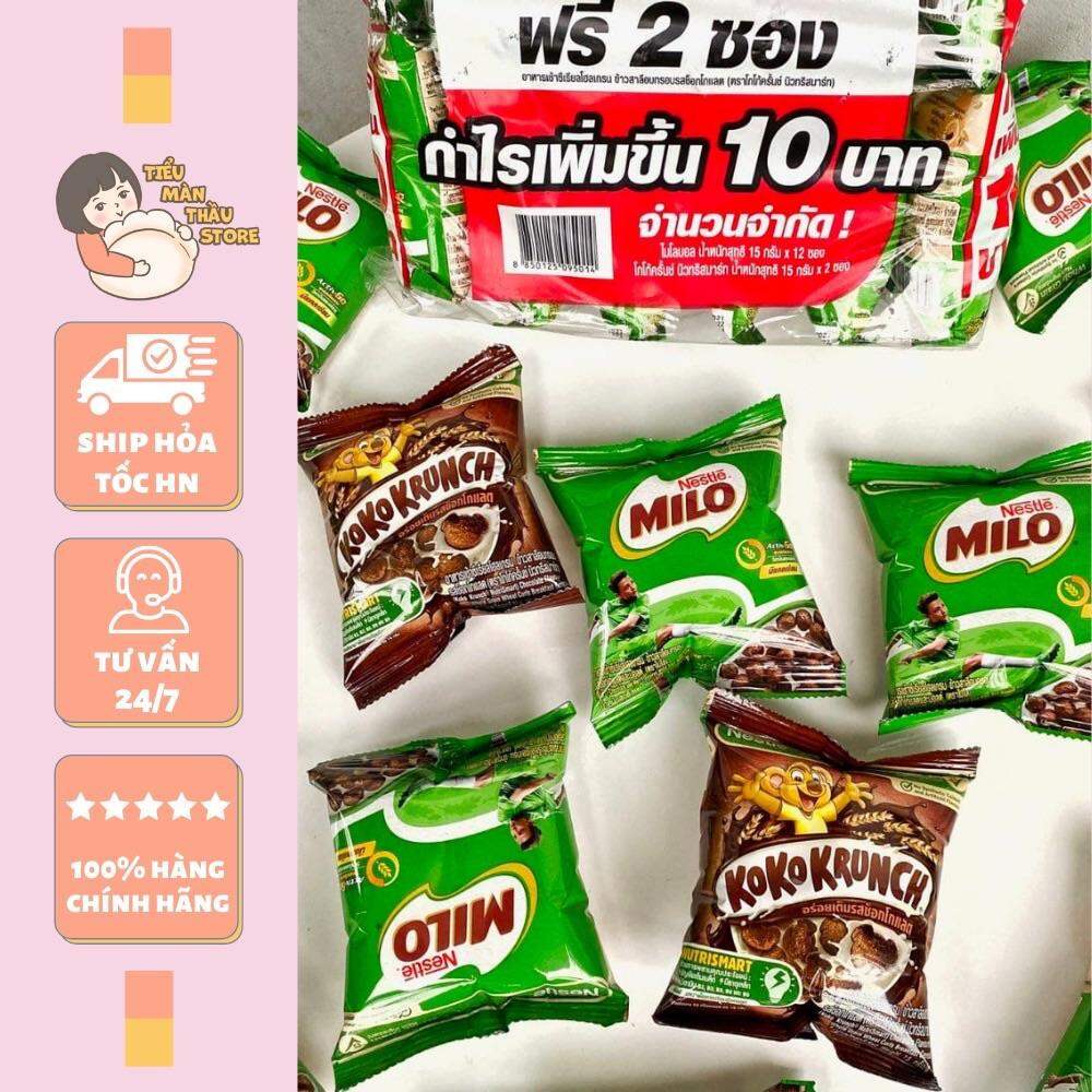 Snack Ngũ Cốc NESTLE MILO Ăn Sáng Thái Lan (Bim bim Milo, Snack Milo, Bỏng Milo Thái Lan Ăn Liền)