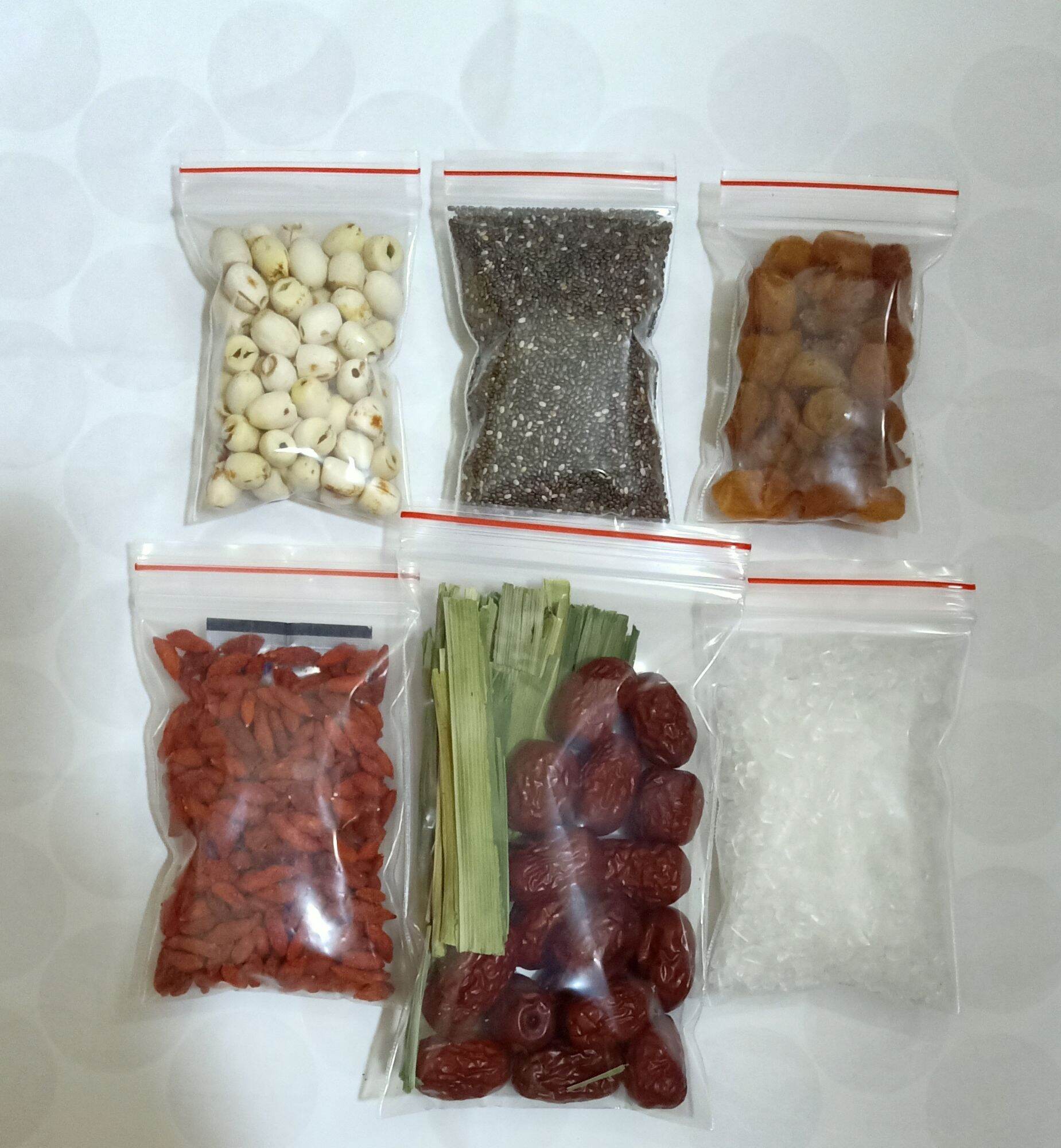 Combo 7 nguyên liệu chưng yến (dùng đủ cho 100gr tổ yến thô)