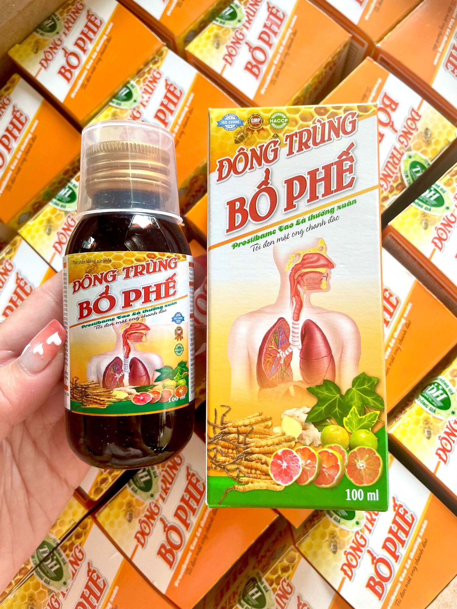 Đông Trùng Bổ Phế 100ml giúp bổ phổi, bổ phế, giảm ho