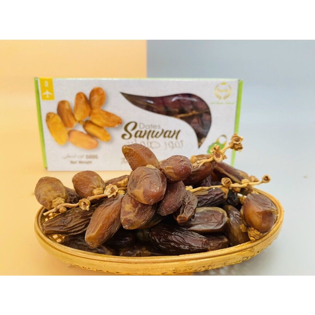 Chà là khô nguyên cành Sanwan . Hộp 500gr