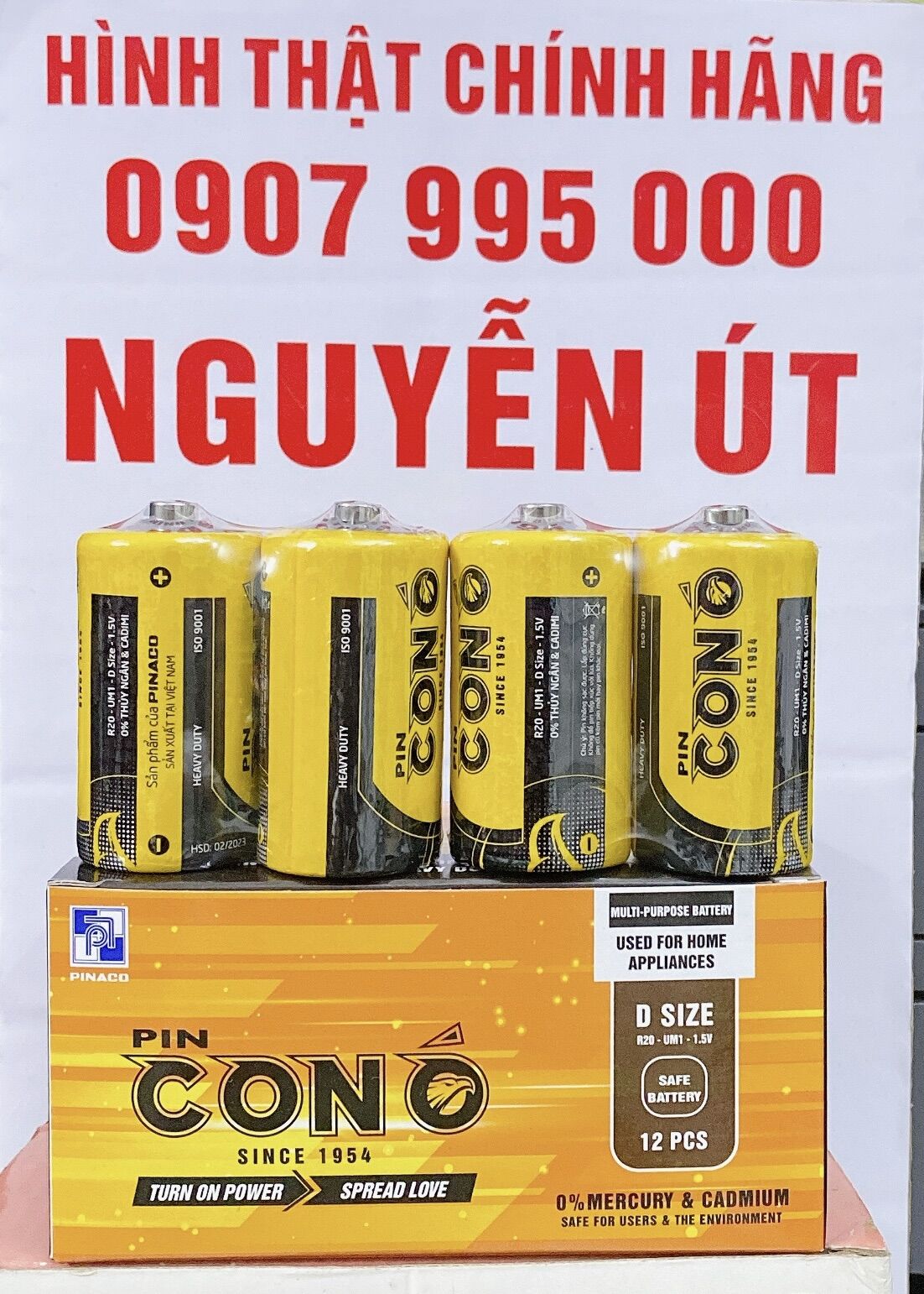 [HCM]Pin con ó đại hộp 12 viên