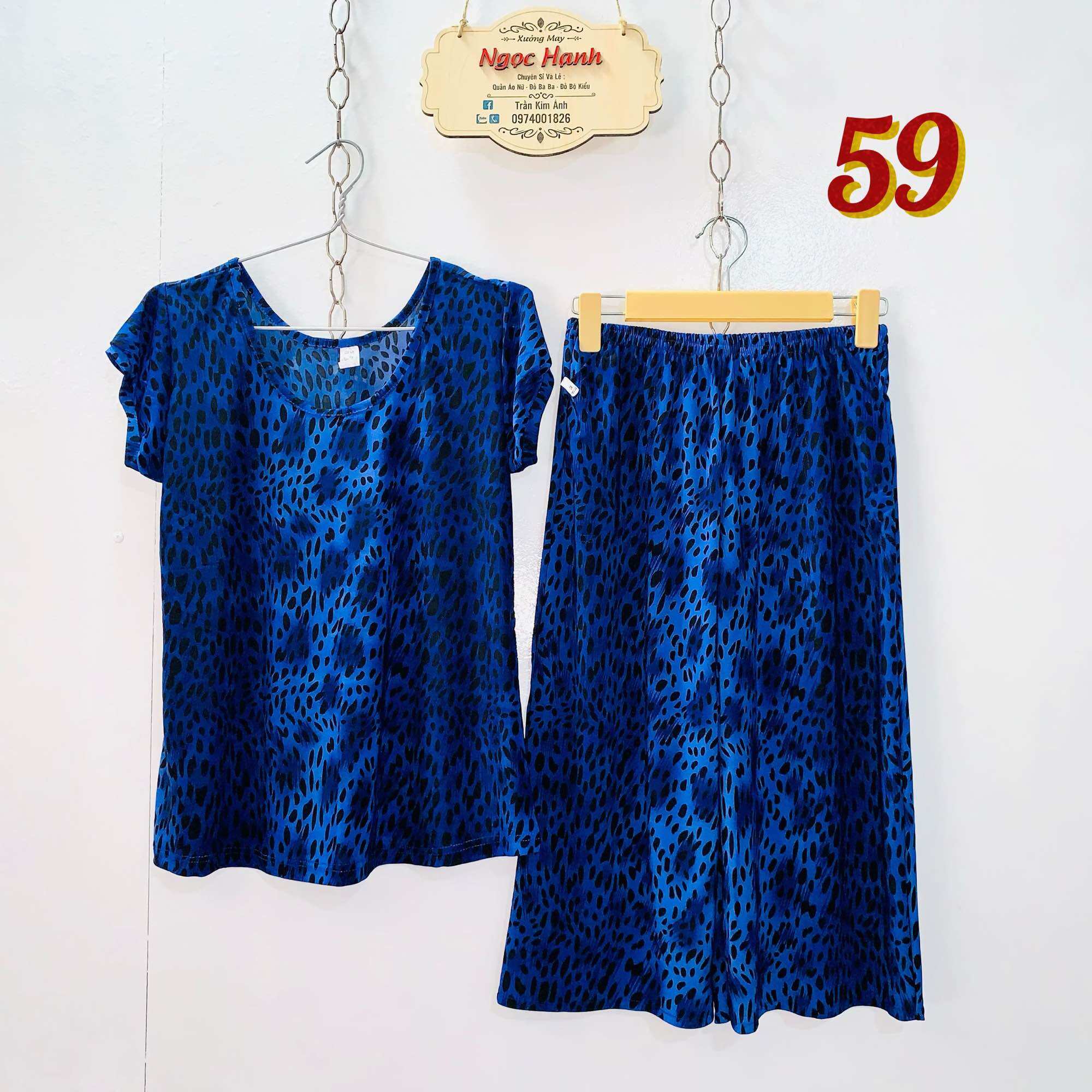 🍀🍀Đồ bộ nữ quần ống suôn (size L: 53kg-62kg)