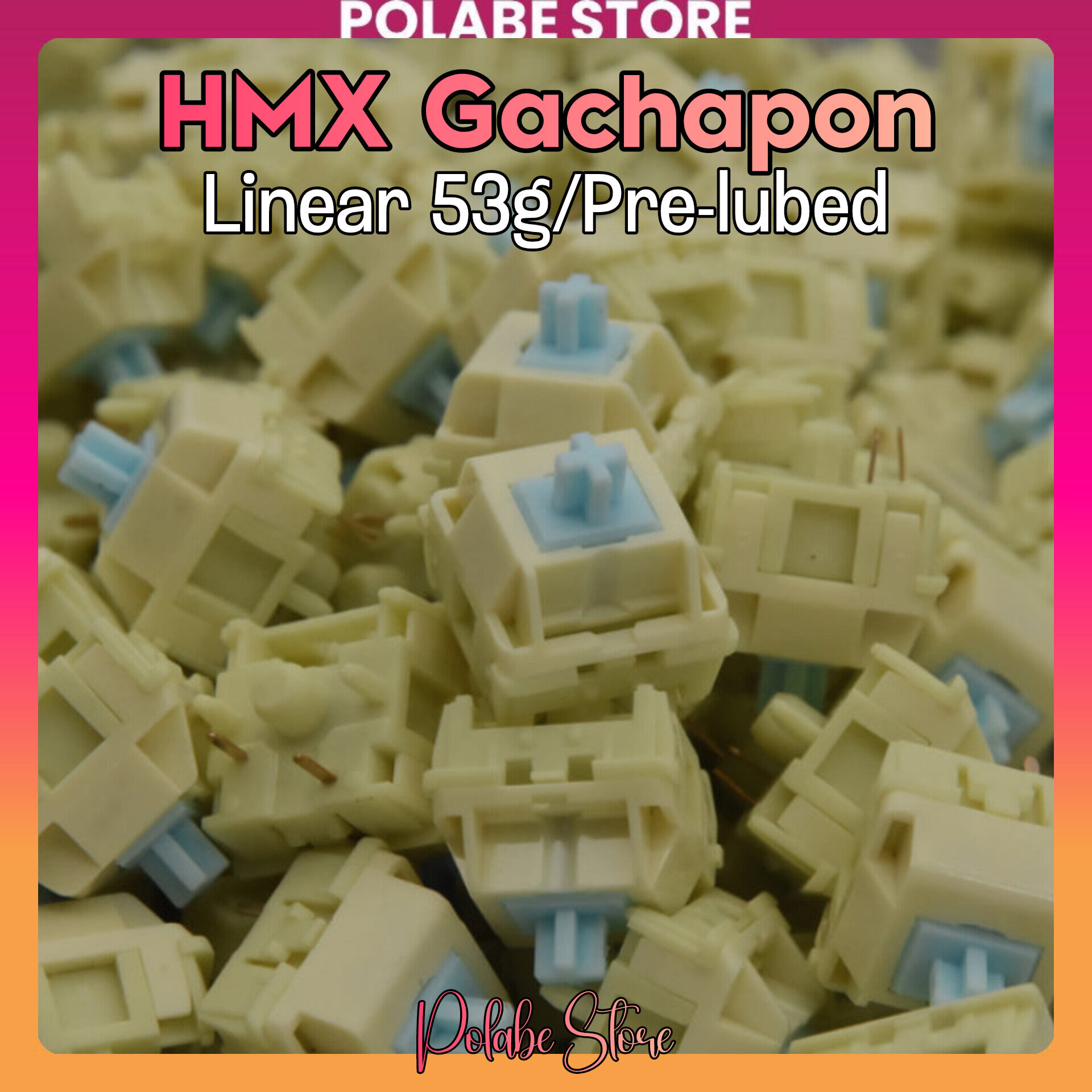 HMX Gachapon Linear switch Polabe Store bàn phím cơ switch Pre-lubed switch HMX