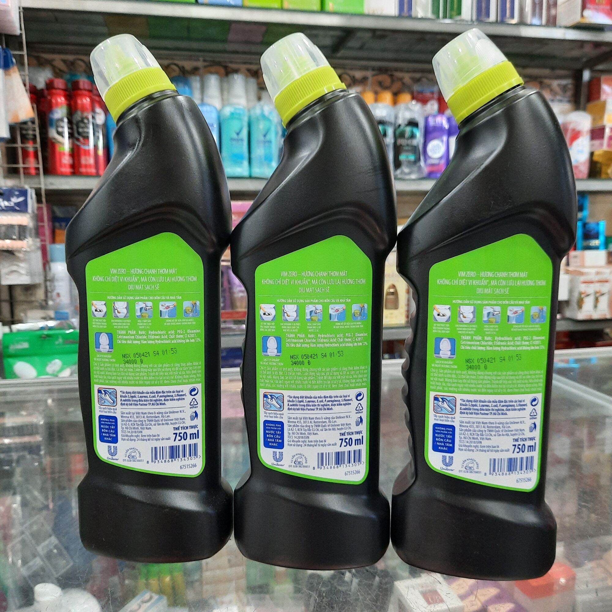 Nước tẩy bồn cầu VIM Zero hương chanh 750ml