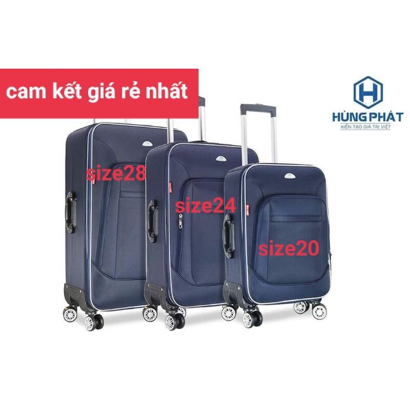 Vali vải hùng phát chính hãng vlx-022 size 20-24-28 hàng vnxk