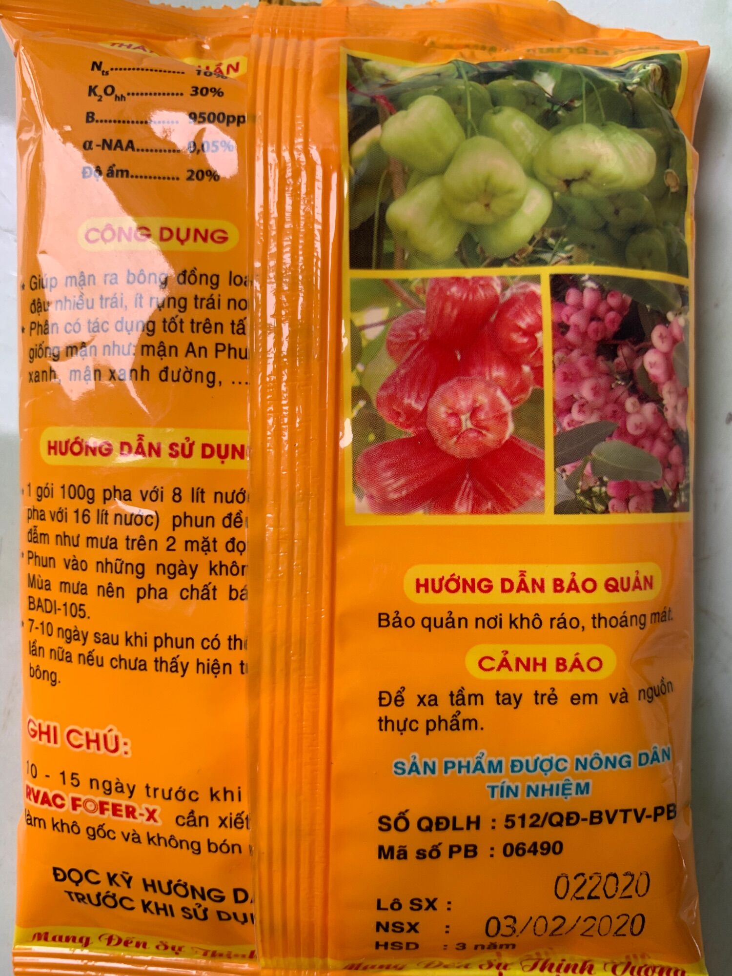 FOFER-X 100gr - Phân bón: Giúp mận ra bông đồng loạt
