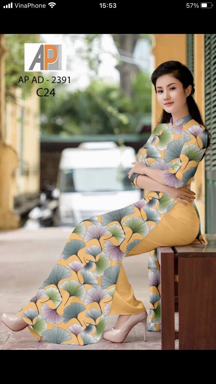 Vải áo dài chiếc lá
