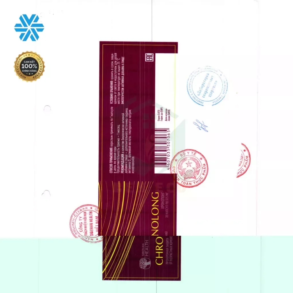 Thực phẩm bảo vệ sức khỏe Chronolong - (Nội Tiết Tố, Nám Da ,Chống Lão Hóa)