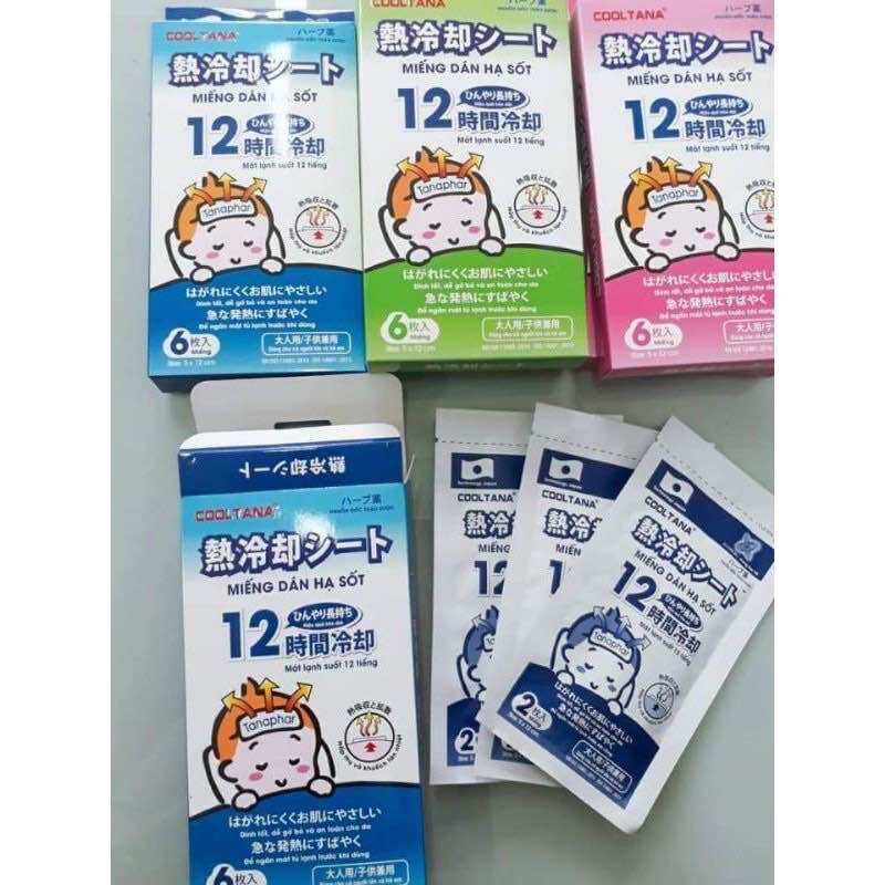 Miếng dán hạ sốt COOLTANA. Hộp 6 miếng