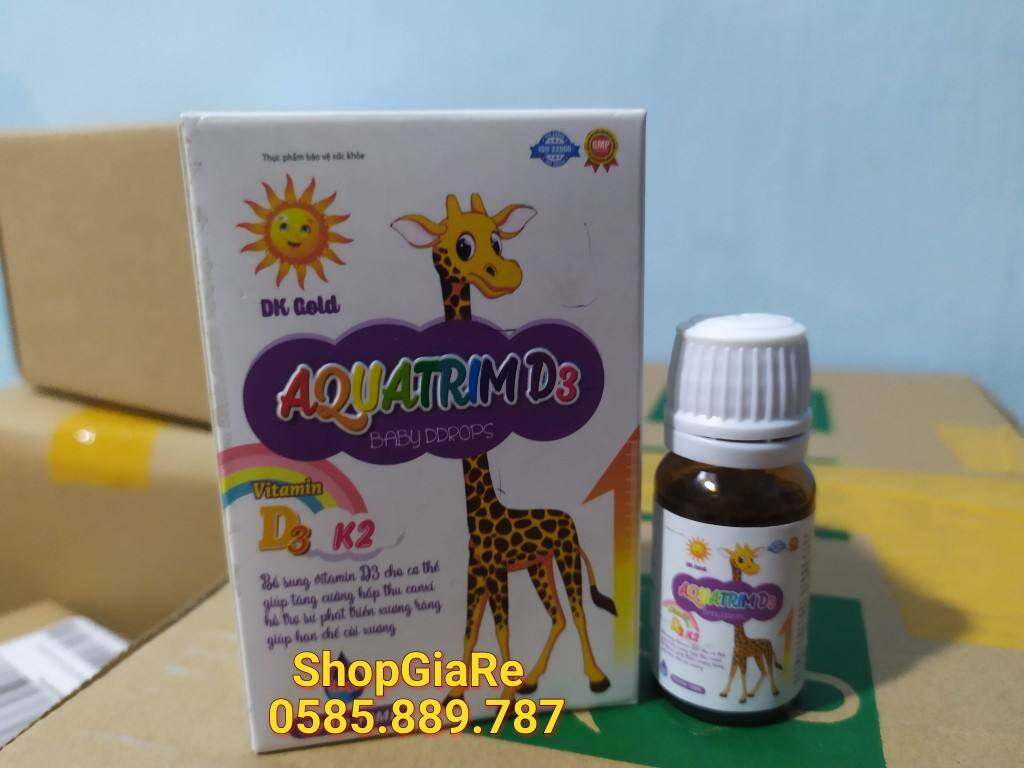 Aquatrim D3 bổ sung Vitamin D3 & K2 Mk7 giúp hấp thụ canxi hiệu quả, giúp xương và răng chắc khỏe
