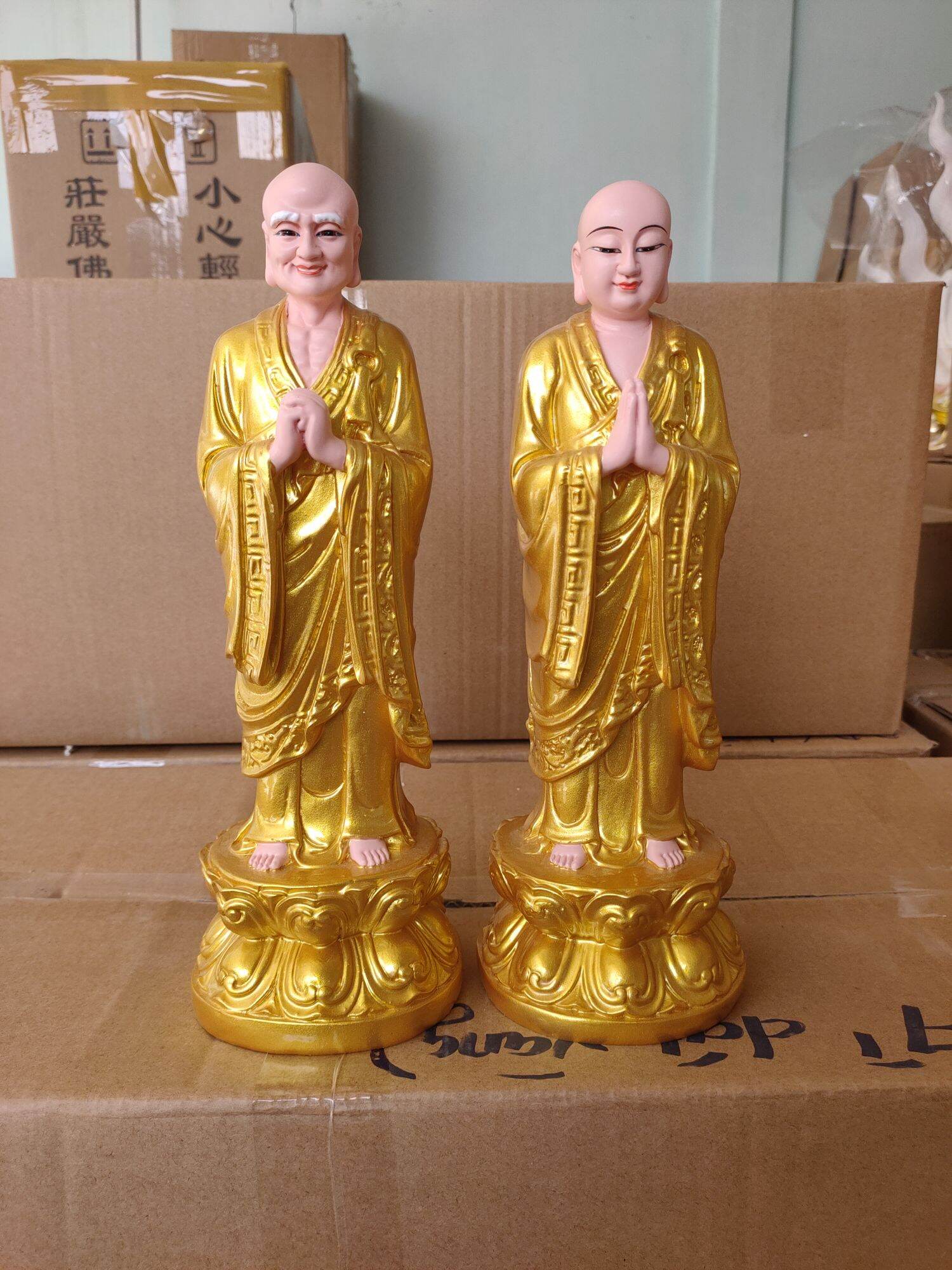 Tượng Ananda và Ca Diếp cao 30cm