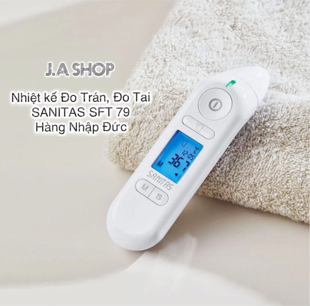 [Hcm](Mẫu Mới) Nhiệt Kế Điện Tử Hồng Ngoại Đa Năng Sanitas Sft 79 Đo Trán Đo Tai Hàng Nhập Từ Đức (Bảo Hành 1 Đổi 1)