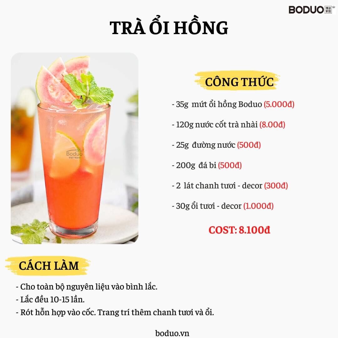 Mứt ổi hồng Boduo hộp 1kg