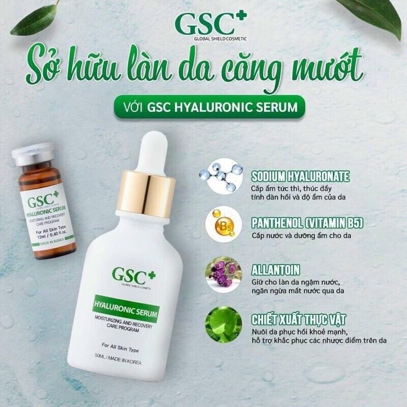 Tinh chất dưỡng ẩm, căng bóng da GSC 50ml