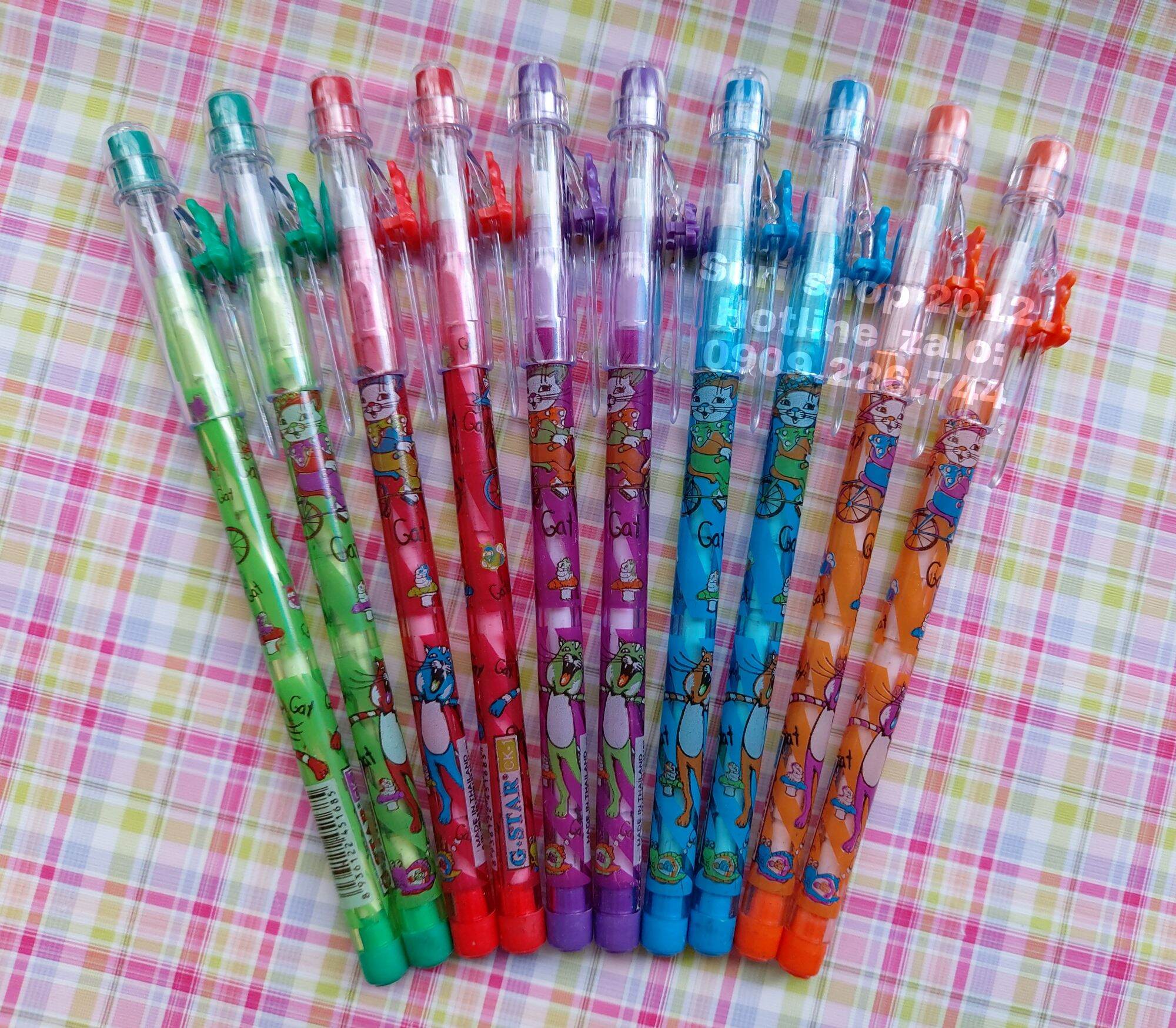 Combo 10 cây chì khúc Thái Lan Gstar CK01 chính hãng có huơng thơm nhẹ