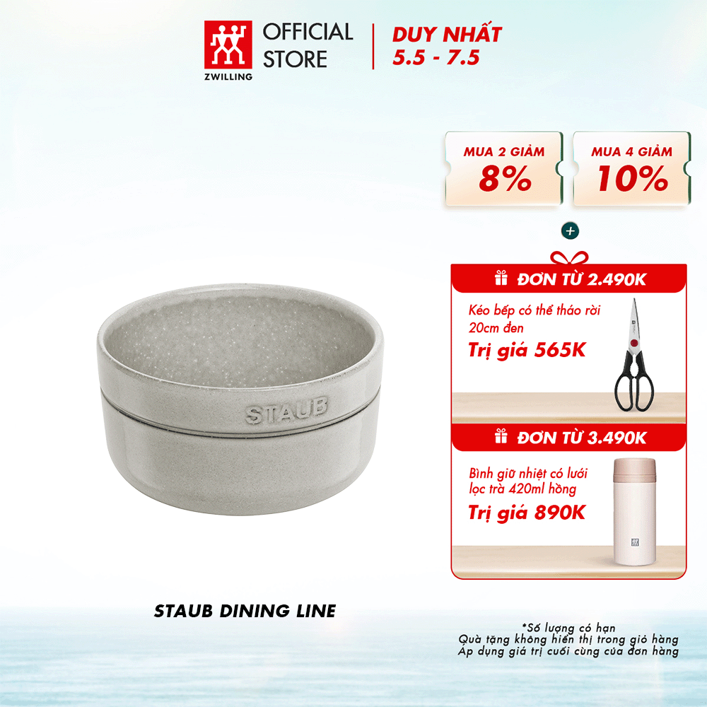 [ZWILLING] Chén sứ STAUB 12cm, màu white truffle