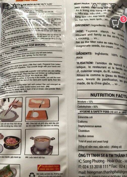 Bột năng hảo hạng ngon tuyệt vời.1kg,40.000đ