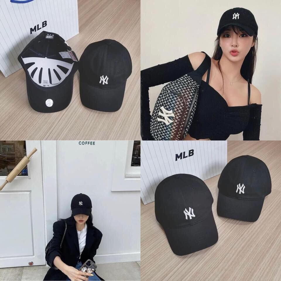 Nón MLB N.Y roockie ball Black (hàng xuất chuẩn)