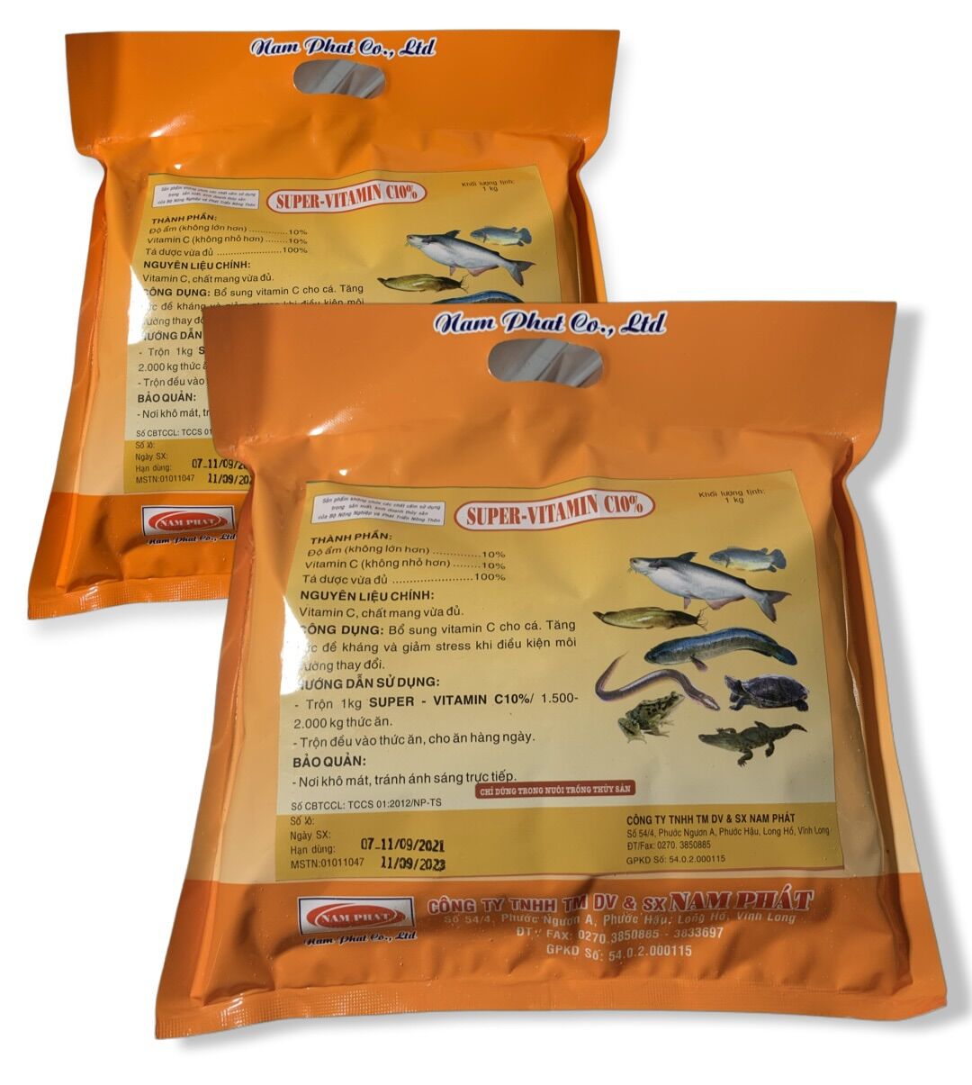 Super Vitamin C10% gói 1kg - Bổ sung vitamin C cho cá, ếch, lươn.
