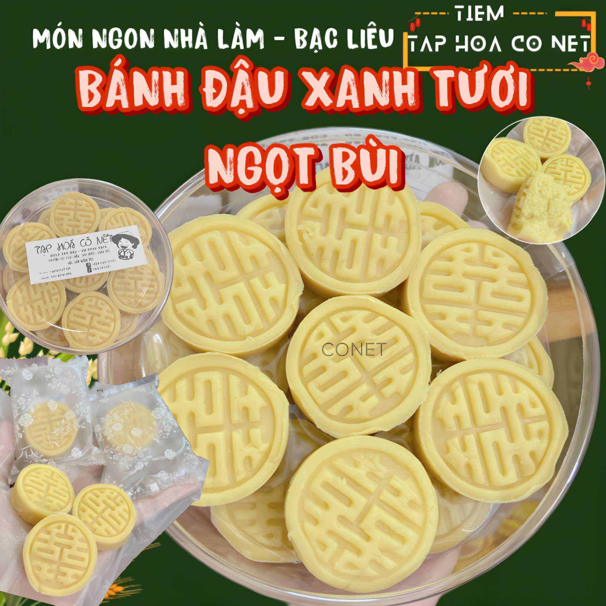 Bánh Đậu Xanh Tươi Mềm Dẻo Ngọt Bùi Nhà Làm