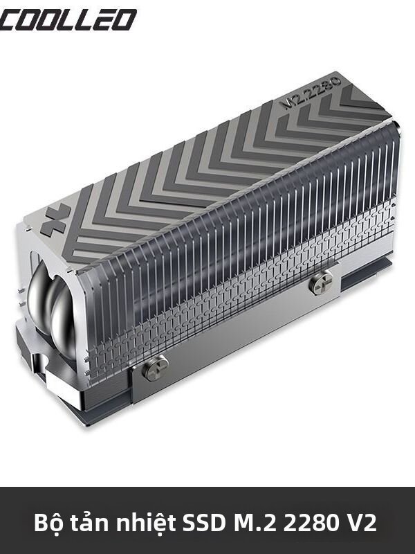 coolleo | Double Counter Gravity Heat Pipe M.2 SSD with Active Cooling Jacket Giá 183,000 Đồng*Miễn phí vận chuyển