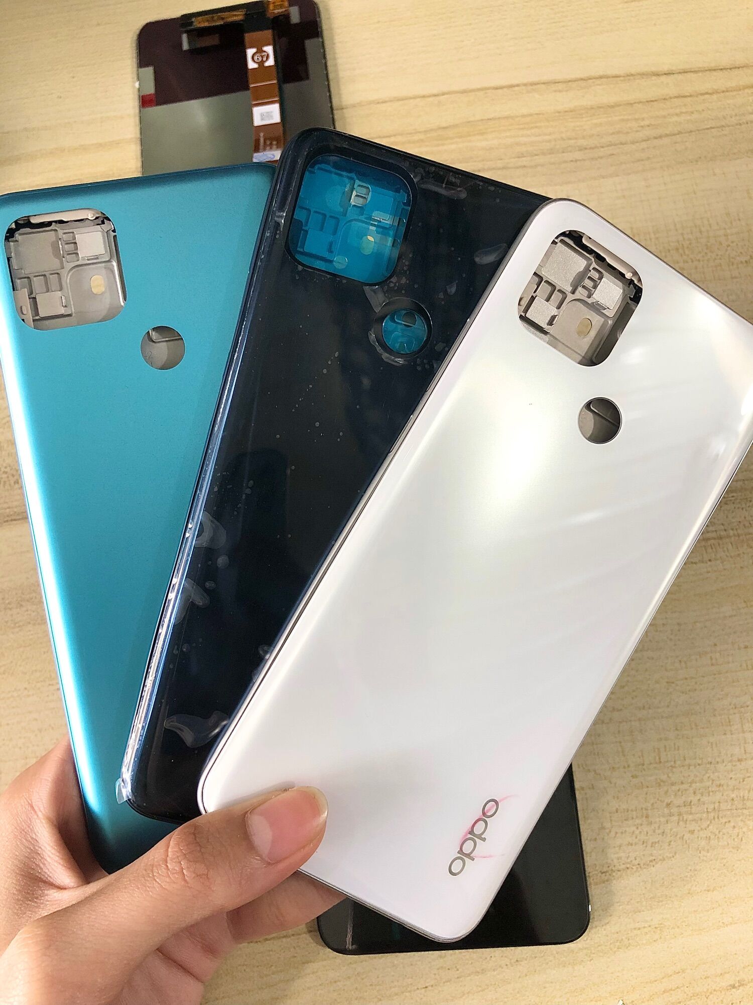 Bộ Vỏ + Sườn OPPO A15 ( kèm kính cam ) Zin Hàng Cao Cấp.