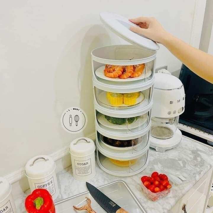 lồng bàn giữ nhiệt 5 tầng