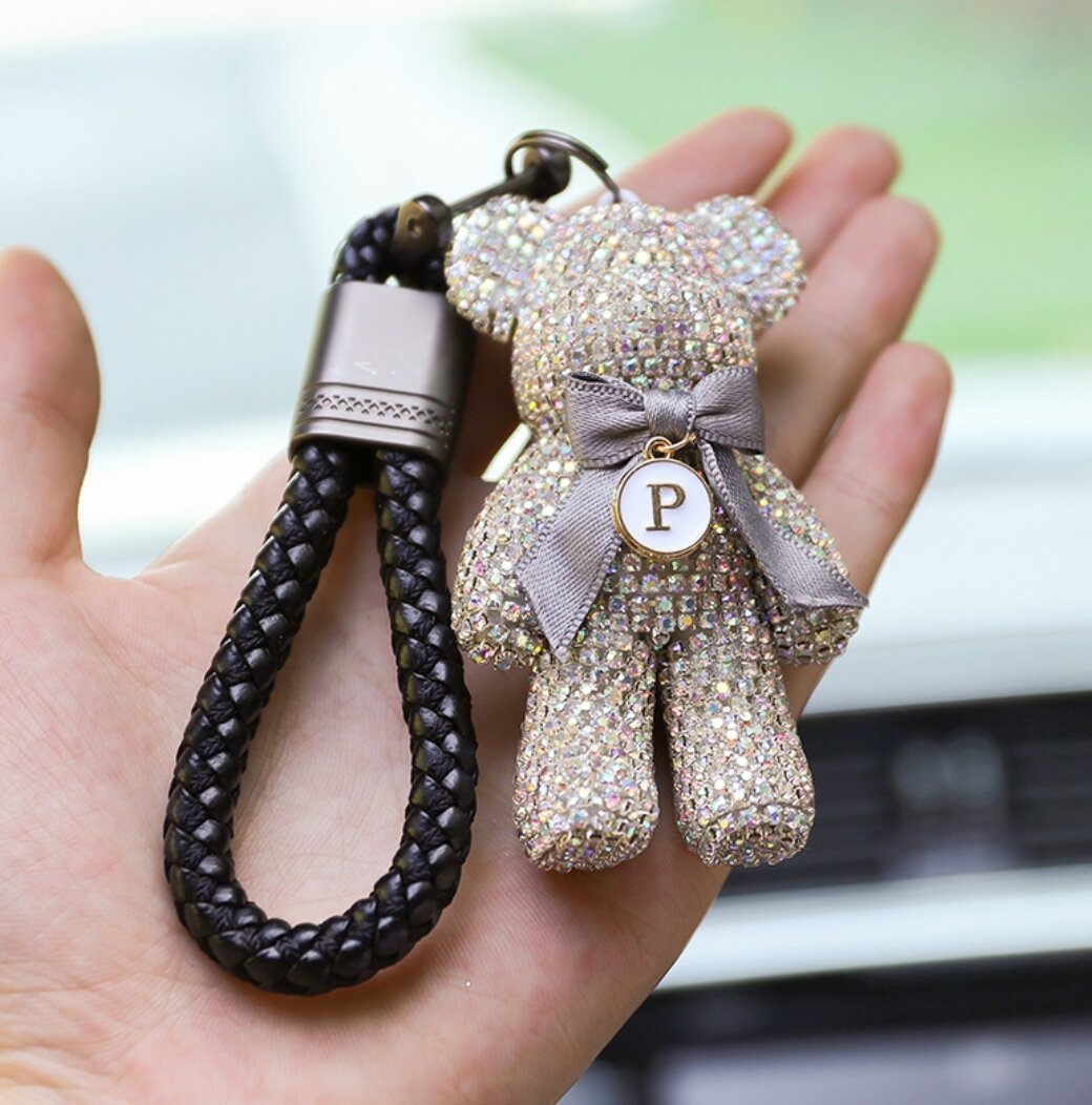Móc Khóa Gấu Đính Đá Handmade Pha lê Cực Đẹp