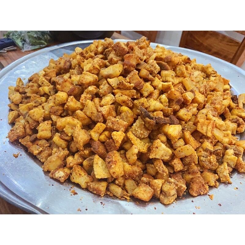 Tóp mỡ da giòn Mr Xoạp, tóp mỡ tỏi ớt, tóp mỡ nguyên vị. Hộp 100g
