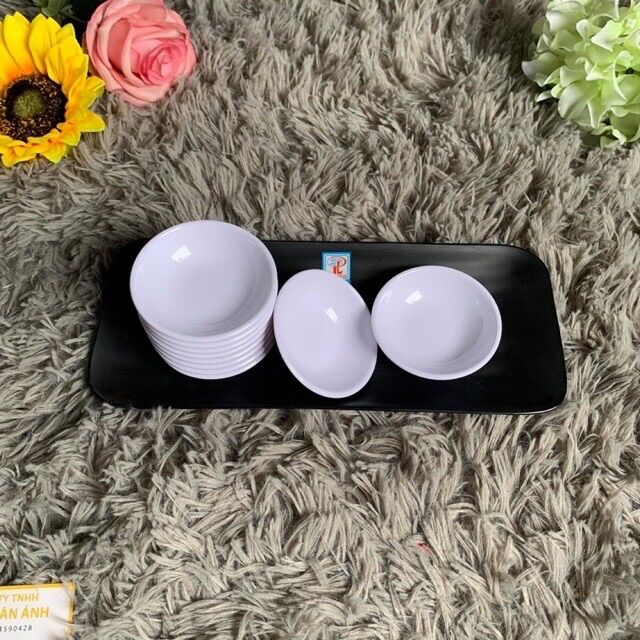10 chén chấm nhựa trắng t27, t36