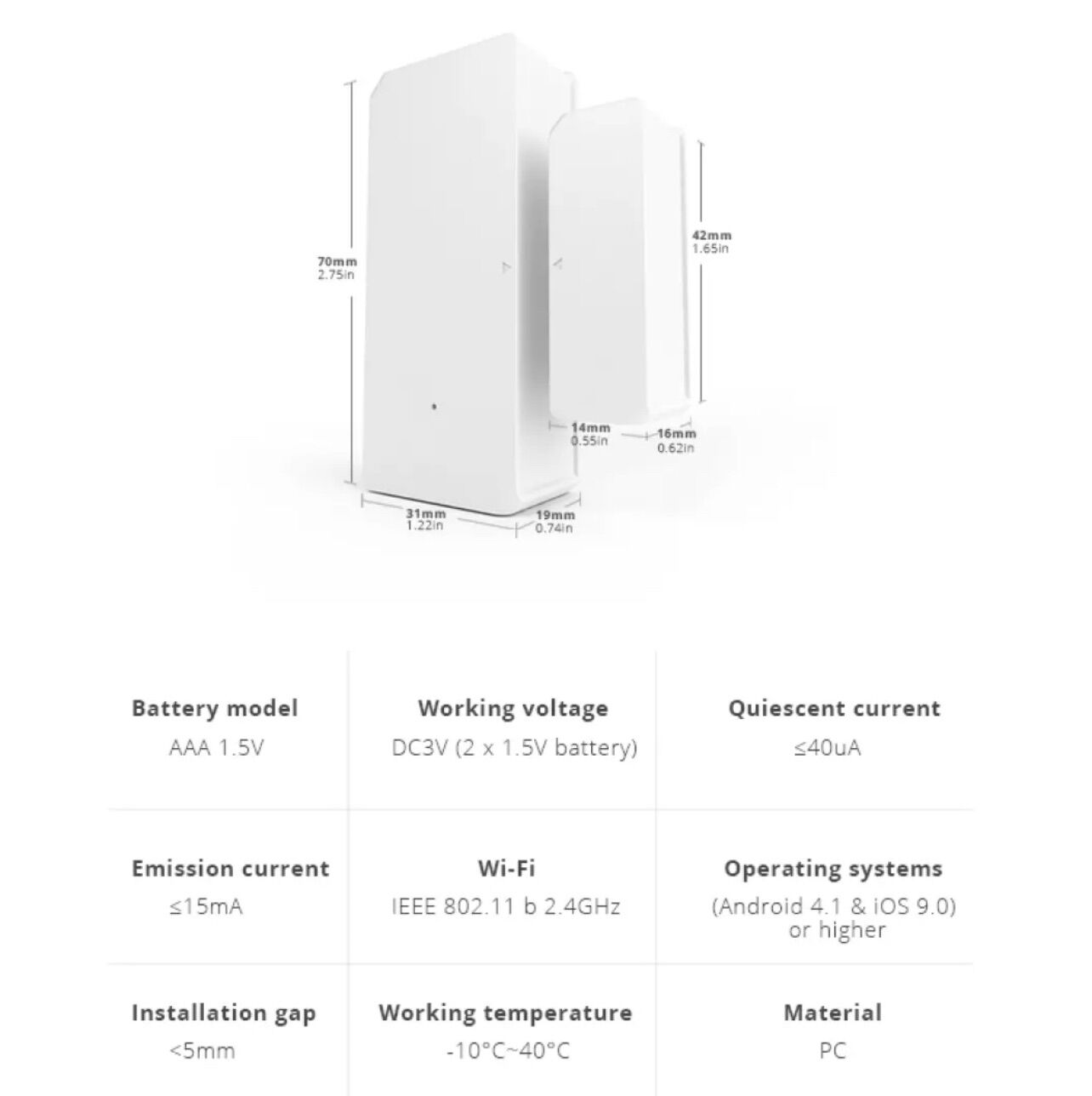 Cảm biến cửa SONOFF DW2-WIFI