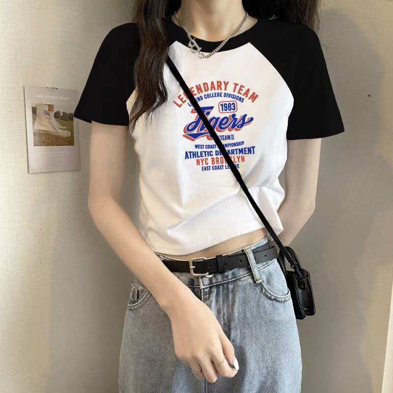 Áo babytee thun croptop phối tiger1983
