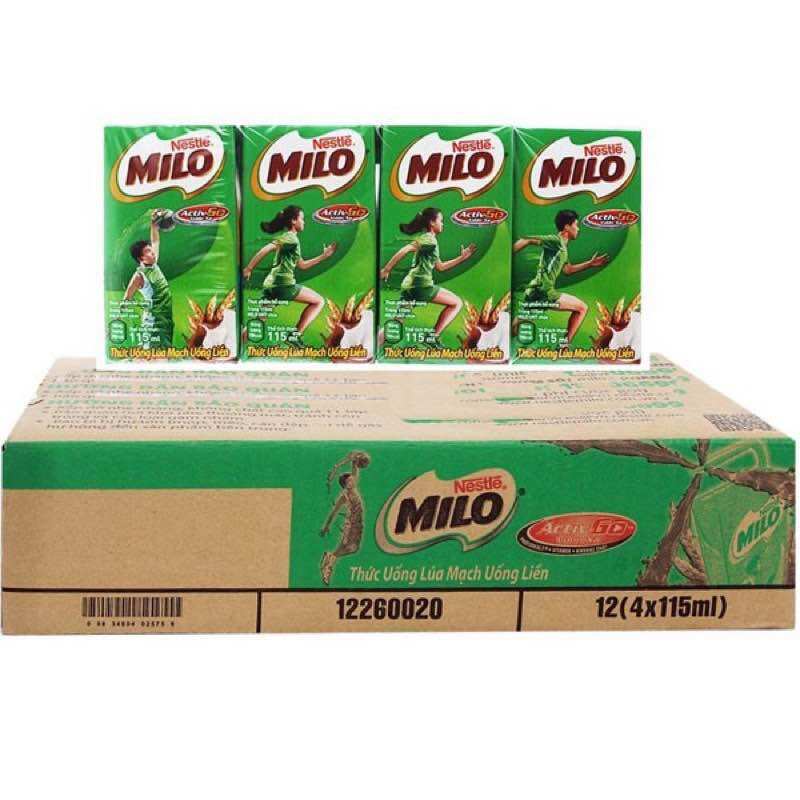 Sữa milo 110ml lốc 4 hộp