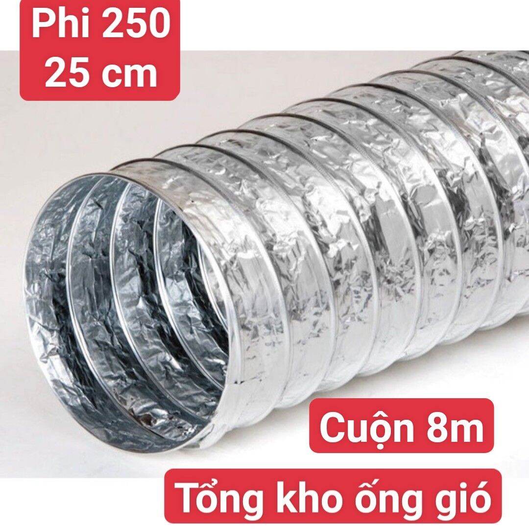 Ống sun bạc hút gió 250mm dài 8m