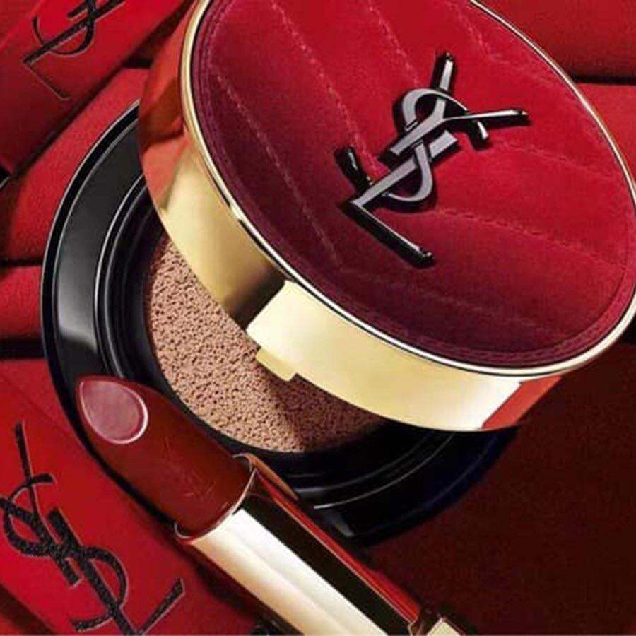 Phấn Nước YSL 20 Vỏ Đỏ Nhung Limited Le Cushion Encre De Peau Luminous Matte Cushion Foundation Collector 2022