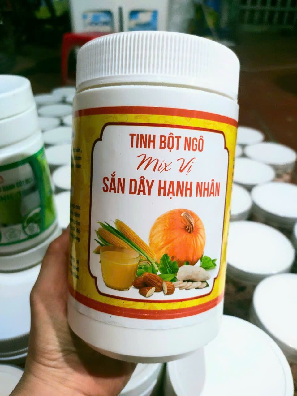 Bột bắp sắn dây hạnh nhân hộp 500gr
