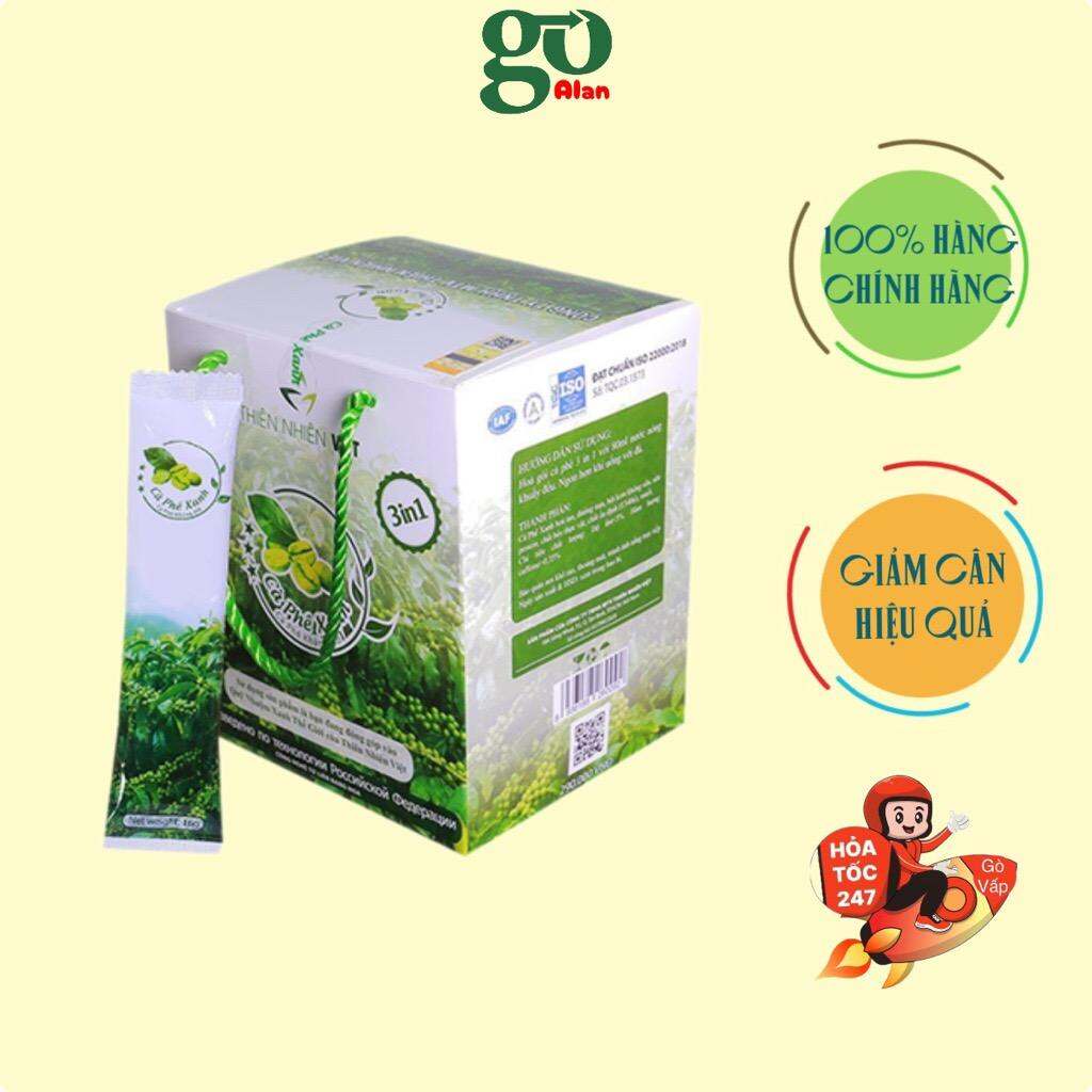 Cà phê xanh giảm cân kháng mỡ hôp 30 gói hiệu quả cao