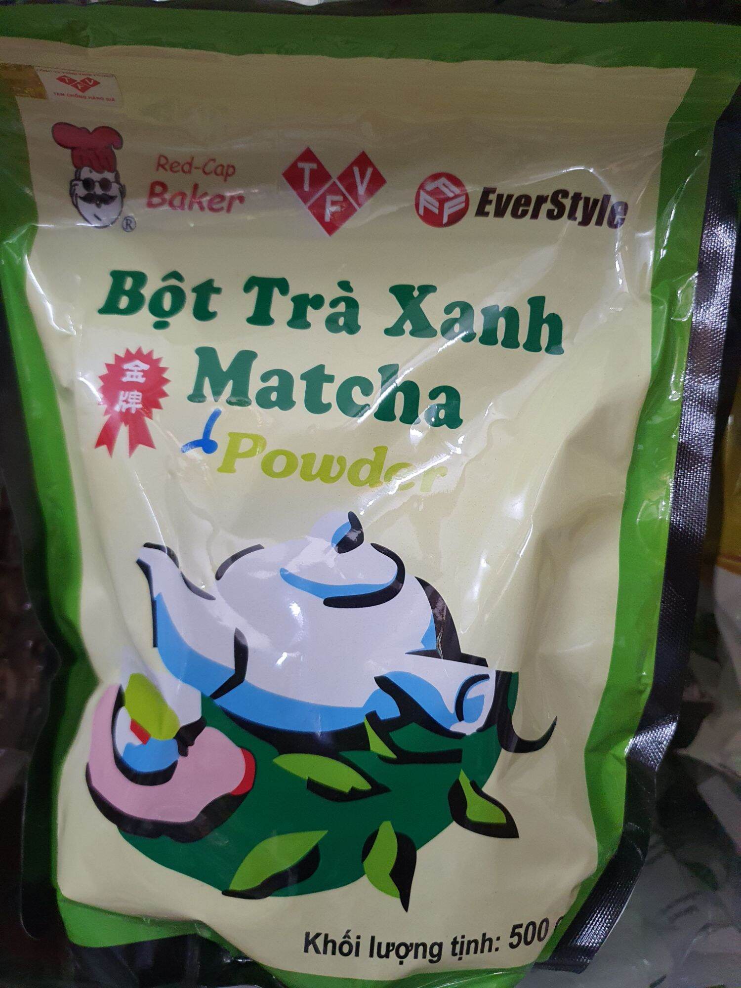 Bột trà xanh Đài Loan 500g date 2025