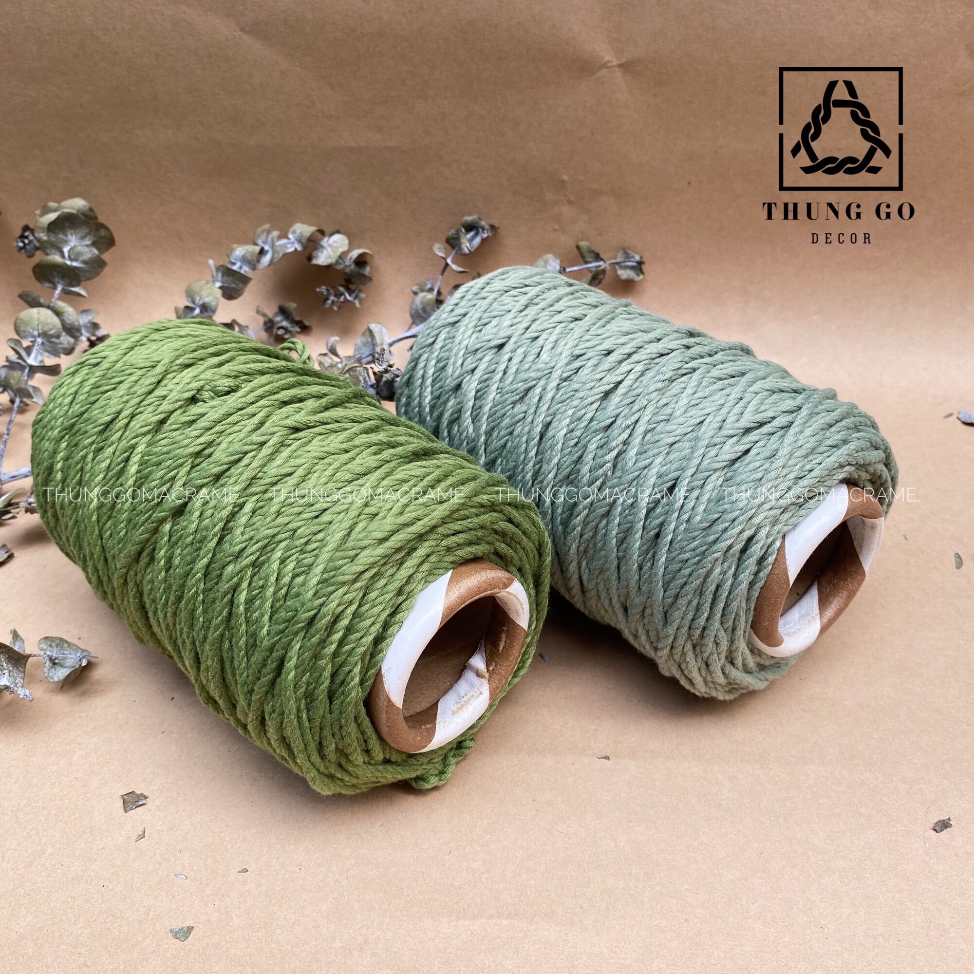 Dây Màu Thắt Macrame size 3mm XANH SAGE