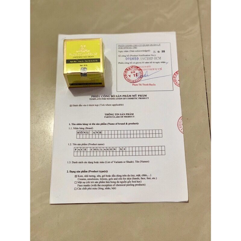 Kem Face Collagen X3 Đông Anh Tem Mới