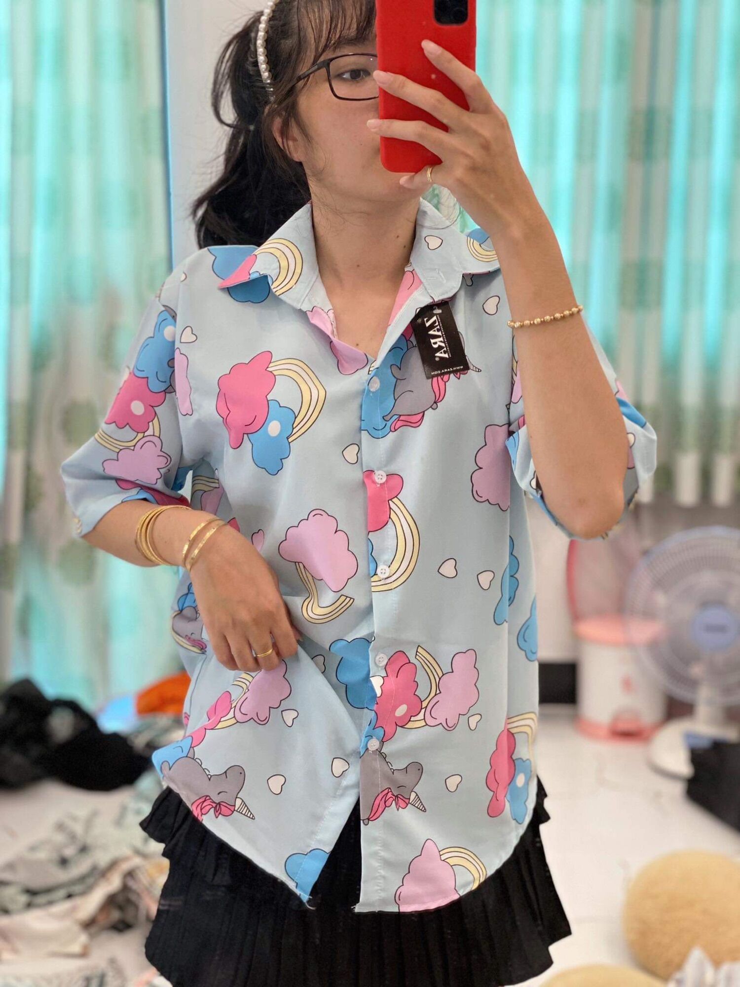 Áo sơmi lụa from rộng 💥