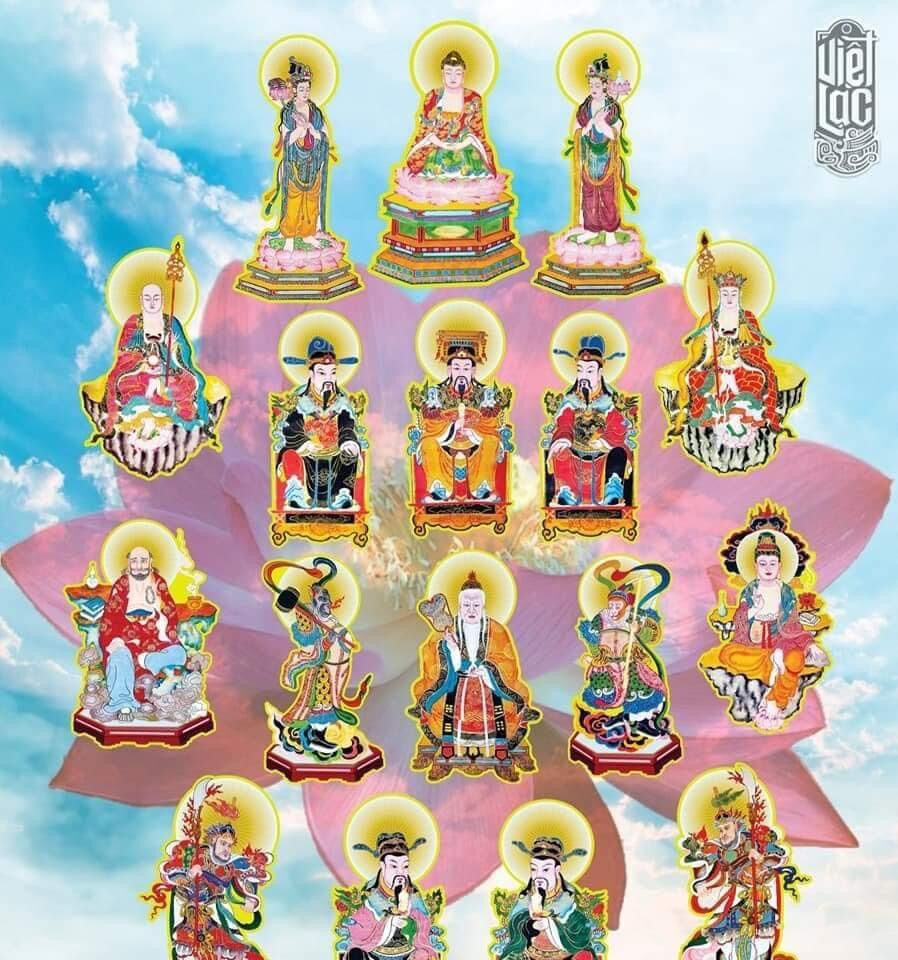 Bộ tranh bày đàn lễ chất liệu ép plastic cao 40cm