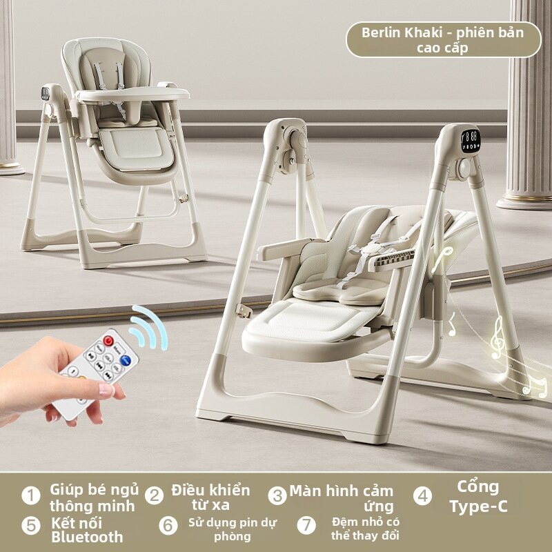 Ghế Ăn Dành Cho Bé Đa Năng Gập Điện Tử Có Tính Năng Khuấy