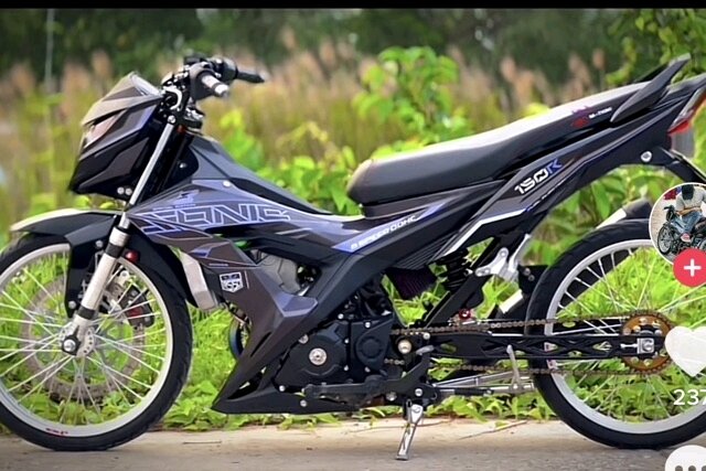 Tem rời sonic 150 xám đen tím
