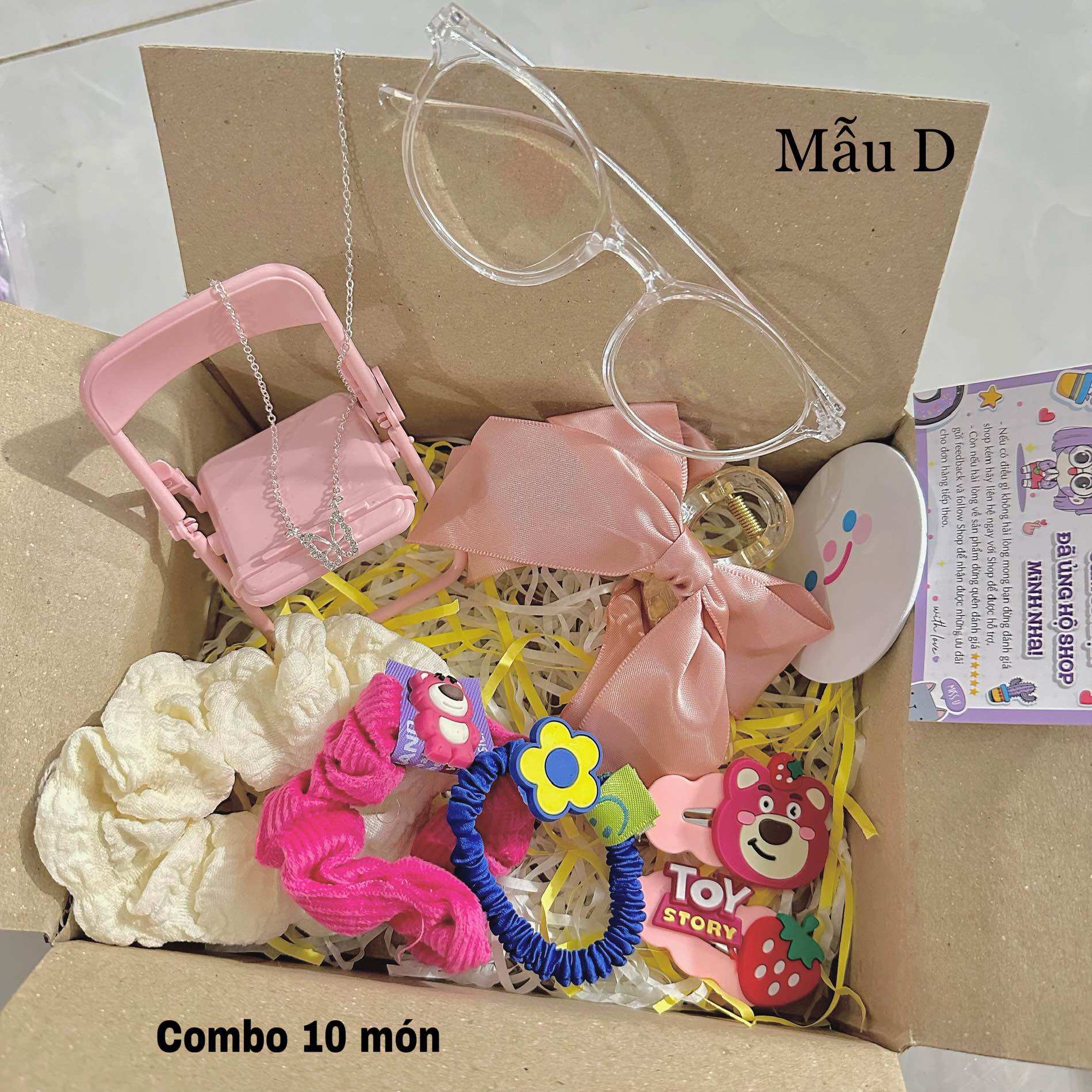 Combo quà tặng, hộp quà tặng phụ kiện xinh xắn cho bạn gái