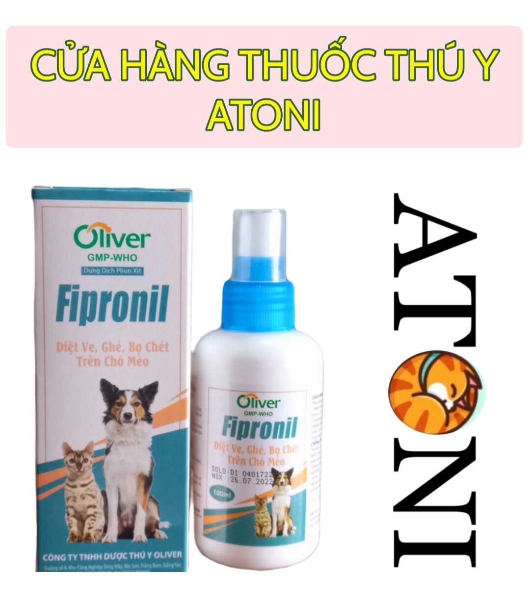 FIPRONIL 100ml - Xịt Ve, Ghẻ, Bọ Chét Trên Chó Mèo