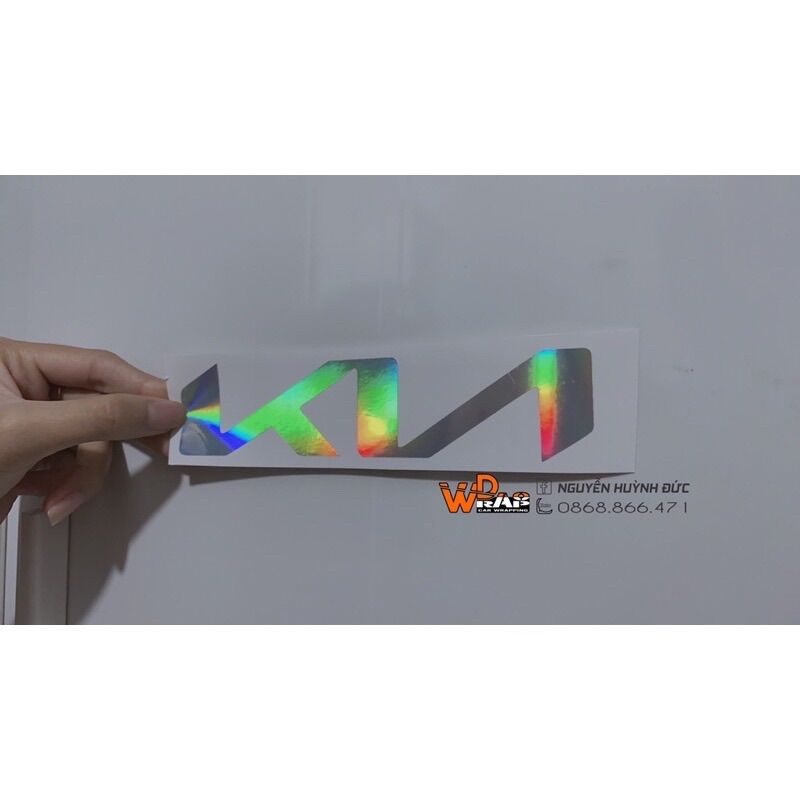 Decal dán đổi màu logo KIA Mới ( 1 cặp)