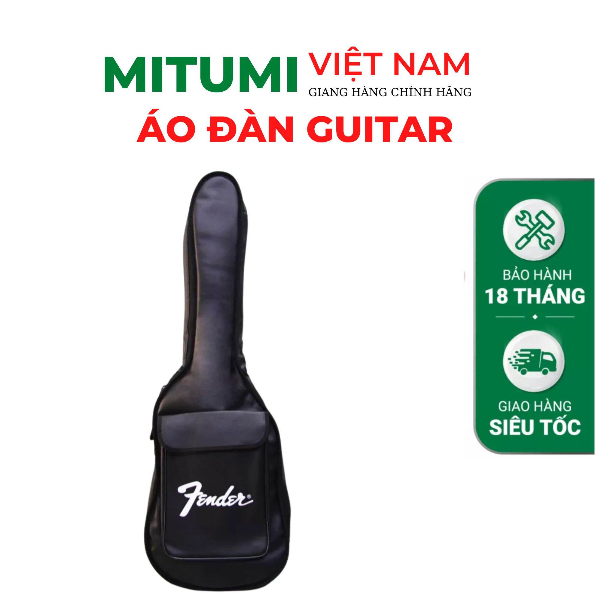 Bao da đàn Guitar 3 lớp - chất liệu da bền - áo đàn guitar dây đeo chắc chắn