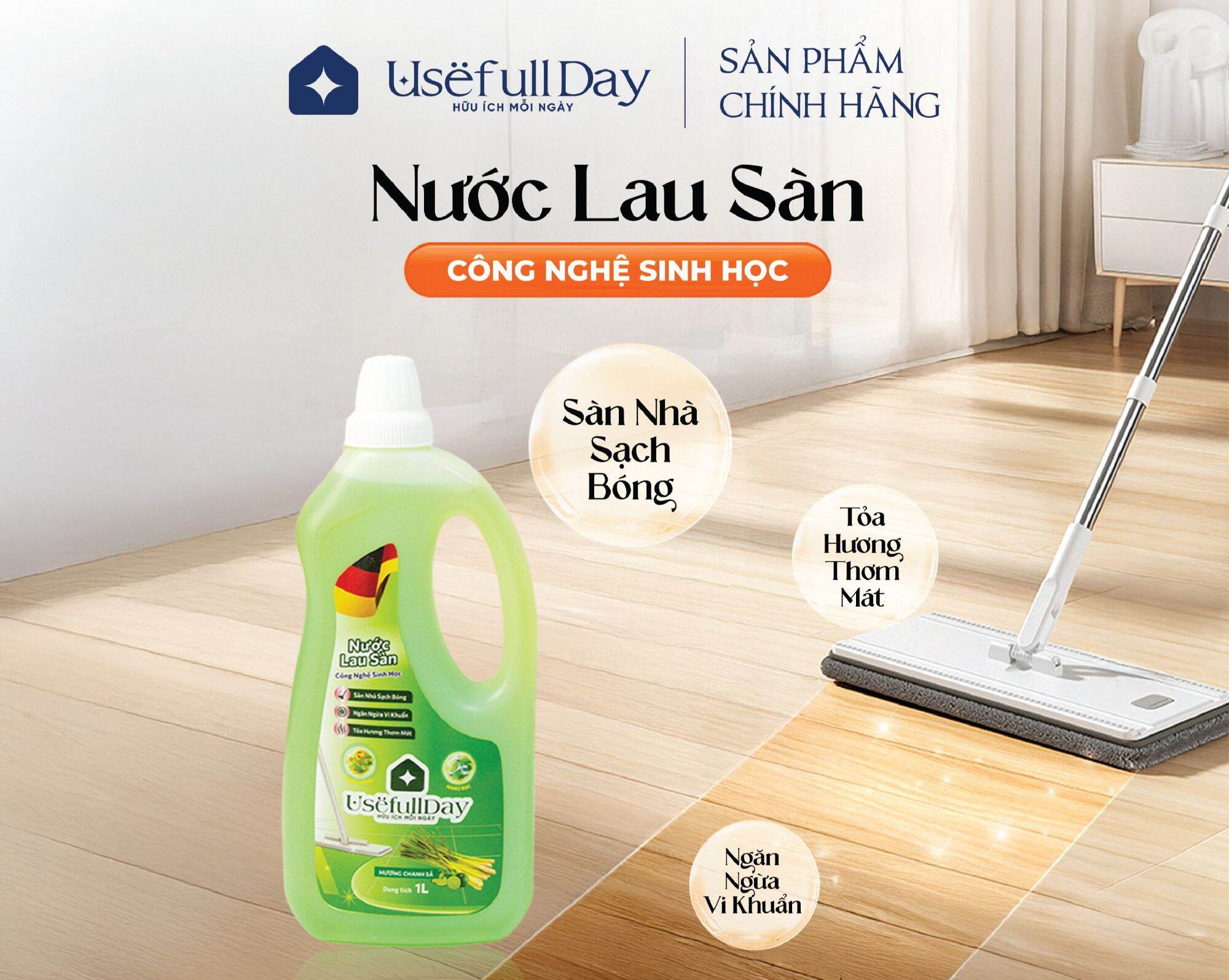 Nước lau sàn Công Nghệ sinh học-Usefllday-Dung tích 1000ML
